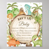 Stomme dinosaurussen zeggen niet dat Baby Clothesp Poster (Voorkant)