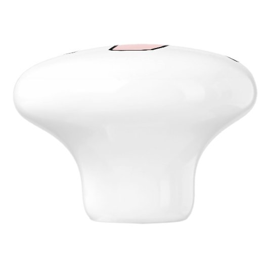 Stomme draaiende biggen keramische knop (Zijkant)