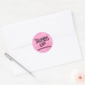 Stomme duim omhoog grafische kaart duikt op Afbeel Ronde Sticker (Envelop)