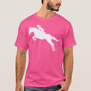 Stomme Engelse leiding Hunter Jumper Girl Riding H T-shirt