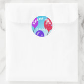 Stomme feestballonnen kinderen Birthday Hartelijk  Ronde Sticker (Tas)