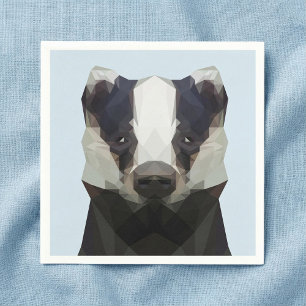 Stomme geometrische badger servetten