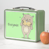 Stomme glimlachende hamster met pinda-cartoon (In situ)