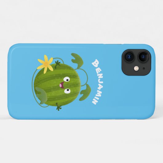 Stomme glimlachende watermeloen cartoon Case-Mate iPhone case (Achterkant (horizontaal))