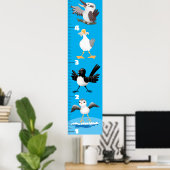 Stomme grappige cartoons groeikaarten poster (Thuiskantoor)