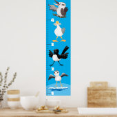 Stomme grappige cartoons groeikaarten poster (Keuken)