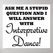 Stomme Interpretive Dance Funny Poster (Voorkant)
