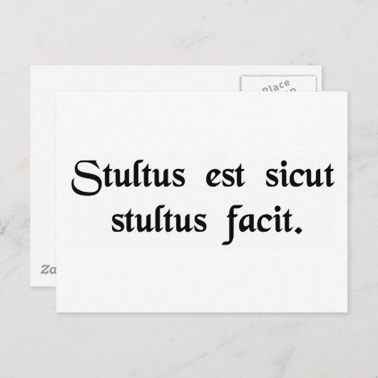 Stomme is net zo dom als dat. briefkaart (Voorkant / Achterkant)