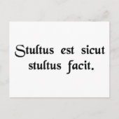 Stomme is net zo dom als dat. briefkaart (Voorkant)