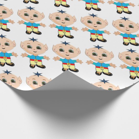 Stomme magische elf cadeaupapier (Hoek)