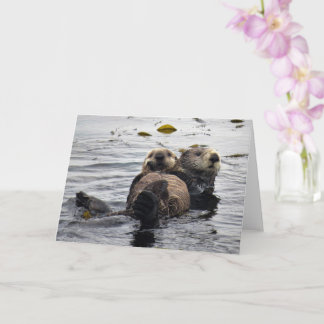 Stomme mama en Pup Zeeen otters Kaart