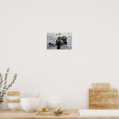 Stomme mama en Pup Zeeen otters Poster (Keuken)