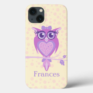 Stomme meisjes paars en gele draagtas iPhone 13 hoesje