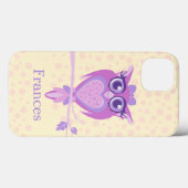Stomme meisjes paars en gele draagtas Case-Mate iPhone case (Achterkant (horizontaal))