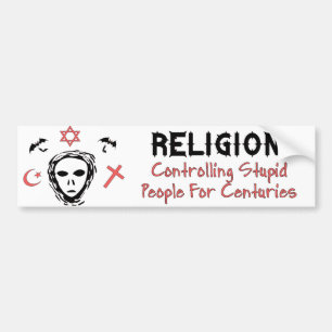 Stomme mensen controleren bumpersticker