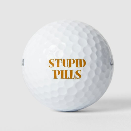 Stomme pillen golfballen (Voorkant)