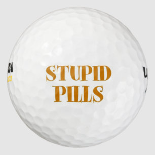 Stomme pillen golfballen