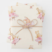 Stomme rabbit ballerina wrappers inpakpapier vel (In situ)
