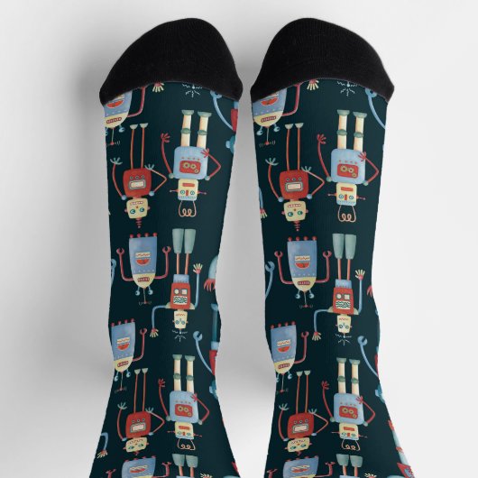 Stomme  robot met stijlretro van 1950 sokken (Top)