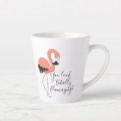 Stomme roze flamingo je ziet er helemaal ontvlamme latte mok (Rechts)