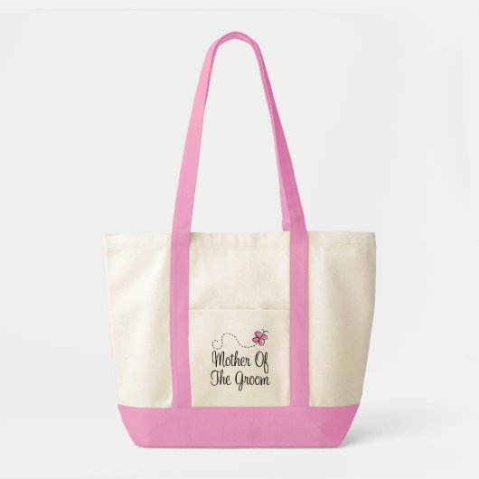 Stomme roze moeder van de groom Gift Canvas tas (Voorkant)
