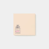 Stomme roze parfume mode post-it® notes (Voorkant)