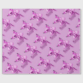 Stomme roze tijgerkattenpapier cadeaupapier (Vlak)