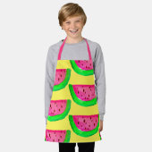 Stomme roze watermeloen kinder schort (Gedragen)