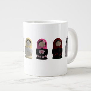 Stomme set van morsen voor vrouwen Matryoshka nest Jumbo Beker