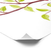 Stomme slaperige uil op een Cartoon schilderij Foto Afdruk (Hoek)