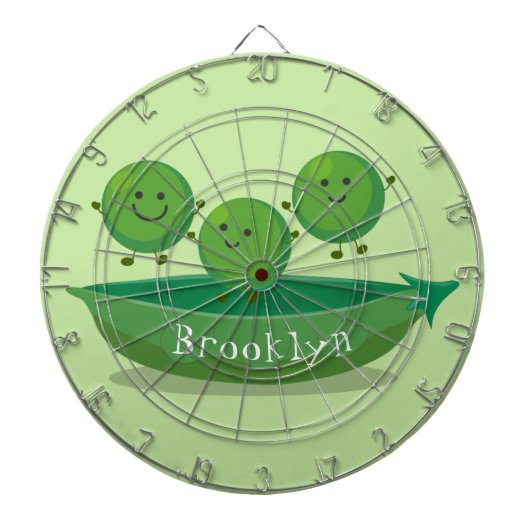 Stomme springerwten in de illustratie van de carto dartbord (Voorkant)