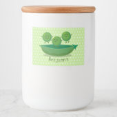 Stomme springerwten in de illustratie van de carto voedselcontainer etiket (Voorkant)