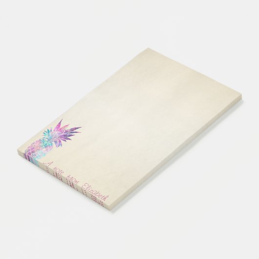 Stomme stijlvolle, ananas post-it® notes (Schuin)