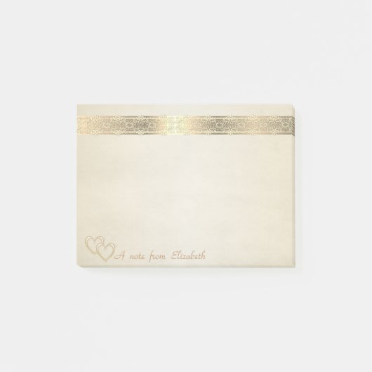 Stomme stijlvolle elegant, kant, hart post-it® notes (Voorkant)