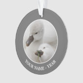 Stomme Swan Cygnets Ornament (voorkant)