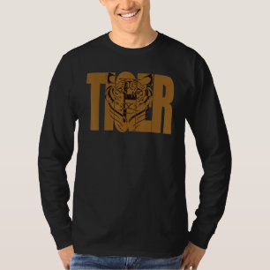 Stomme tijgercitaat met grote kat uit de tijger di t-shirt
