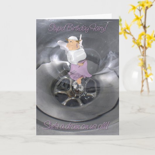 Stomme verjaardagskaart! kaart (Gele Bloem)