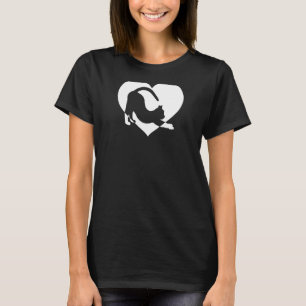 Stomme Vintage die houdt van katten, zwart kat, wi T-shirt