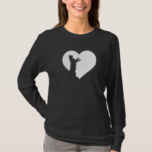 Stomme Vintage die houdt van katten, zwart kat, wi T-shirt
