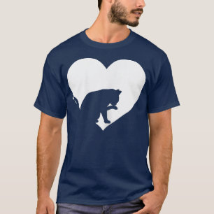 Stomme vintage die houdt van katten zwarte kat Fun T-shirt