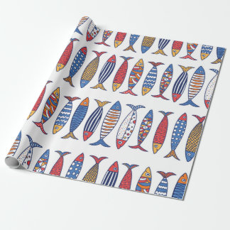 Stomme vis. Kinder achtergrond. Naadloos patroon. Cadeaupapier