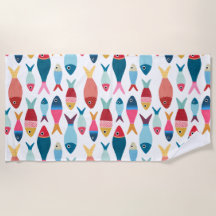 Stomme vis op het strand