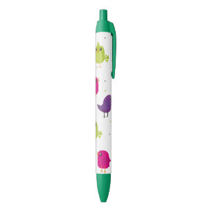 Stomme vogels zwarte inkt pen