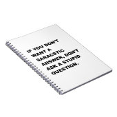 Stomme vraag notitieboek (Rechterzijde)