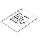 Stomme vraag notitieboek (Linkerzijde)