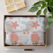 Stomme vreemde zeemdieren. Zee krab, zeester Tissuepapier (Geschenk)