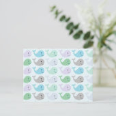 Stomme walvissen briefkaart (Staand voorkant)