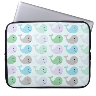 Stomme walvissen laptop sleeve