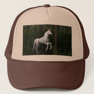 Stomme witte unicorn trucker pet