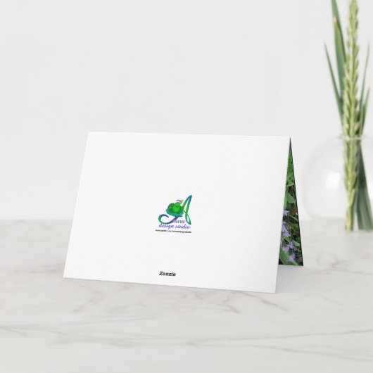 Stomme zwarte kat en wilde bloemen Hartelijk dank Bedankkaart (Achterkant)